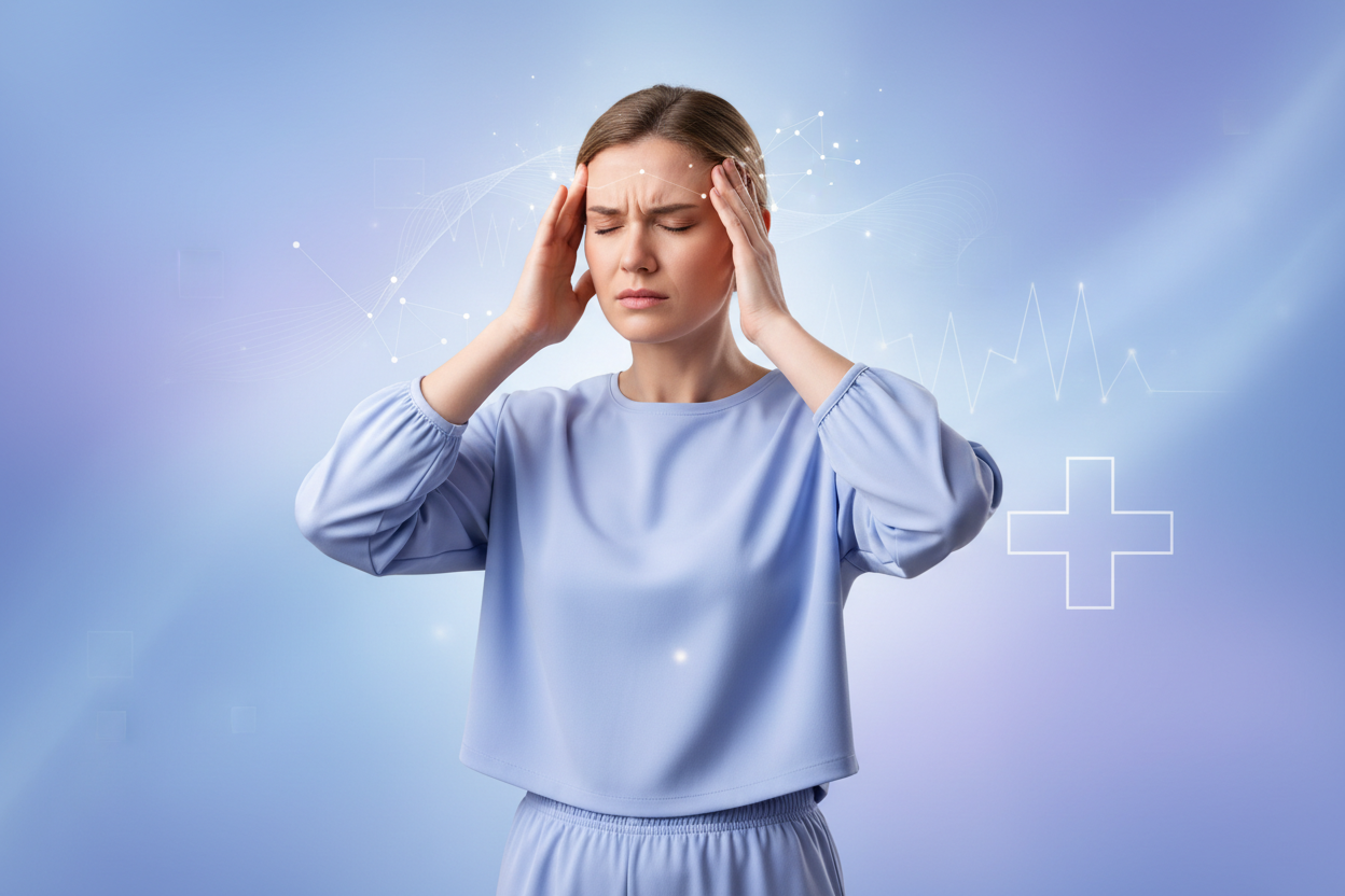 ont i huvdet, besvär